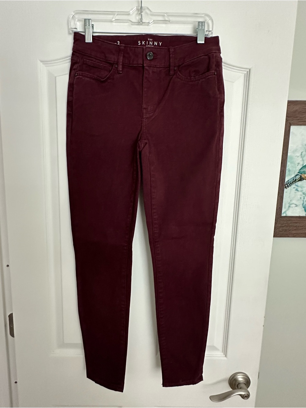 WHBM “The Skinny Ankle” Burgundy Skinny Jeans! NWOT